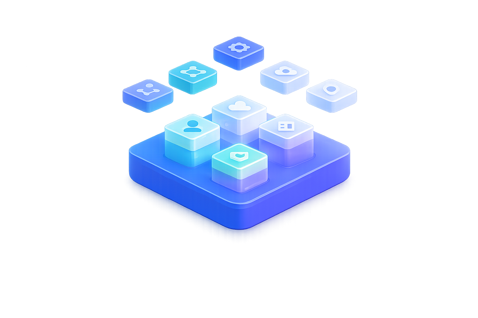 رسم مكعب يوضح ترابط خدمات NodesOrbit التشغيلية